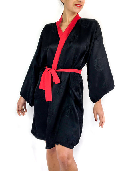 80s vintage kimono-style night-robe