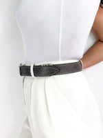 80s vintage leather waist belt