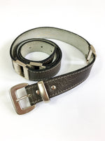 80s vintage leather waist belt