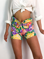 80s vintage high waist shorts, matching belt