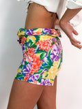 80s vintage high waist shorts, matching belt