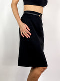 80s vintage Yves Saint Laurent wool pencil skirt