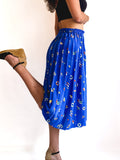 80s vintage pleated summer skirt