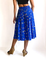 80s vintage pleated summer skirt